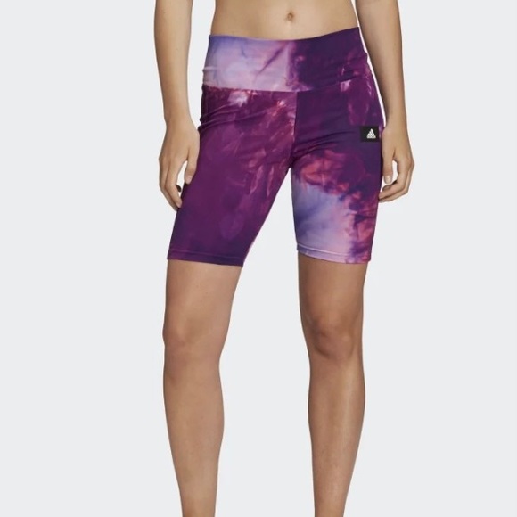 4/$30 Purple Tie Dye Bike Shorts - Picture 4 of 5